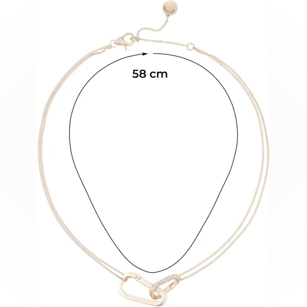 Allsaints Double Carabiner Necklace - Picture 2 of 5